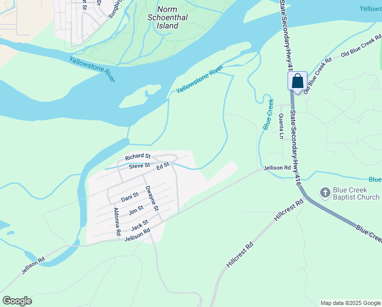 map of restaurants, bars, coffee shops, grocery stores, and more near 600 Richard Street in Billings