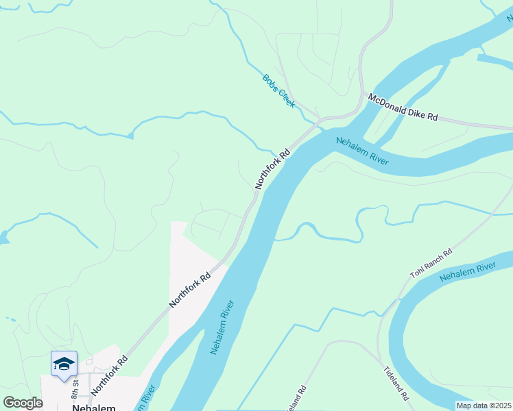 map of restaurants, bars, coffee shops, grocery stores, and more near 37395 Northfork Rd in Nehalem