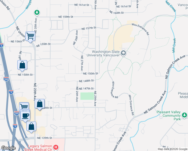 map of restaurants, bars, coffee shops, grocery stores, and more near 2808 Northeast 148th Street in Vancouver