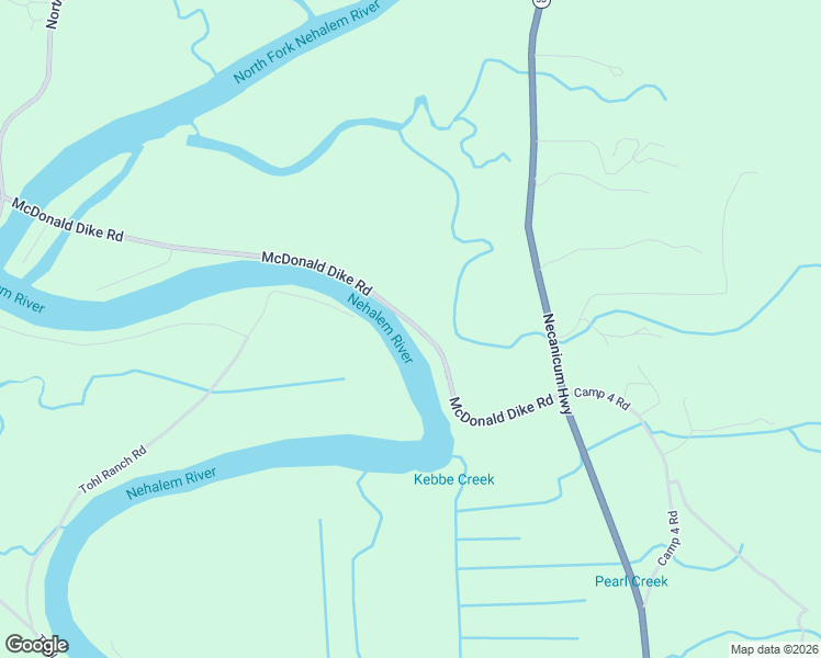 map of restaurants, bars, coffee shops, grocery stores, and more near 16245 McDonald Dike Road in Nehalem