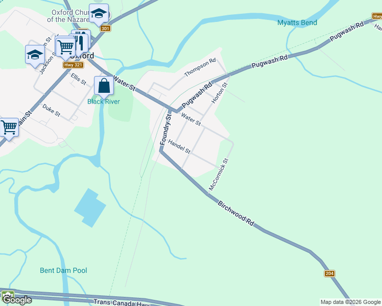 map of restaurants, bars, coffee shops, grocery stores, and more near 87 Handel Street in Oxford