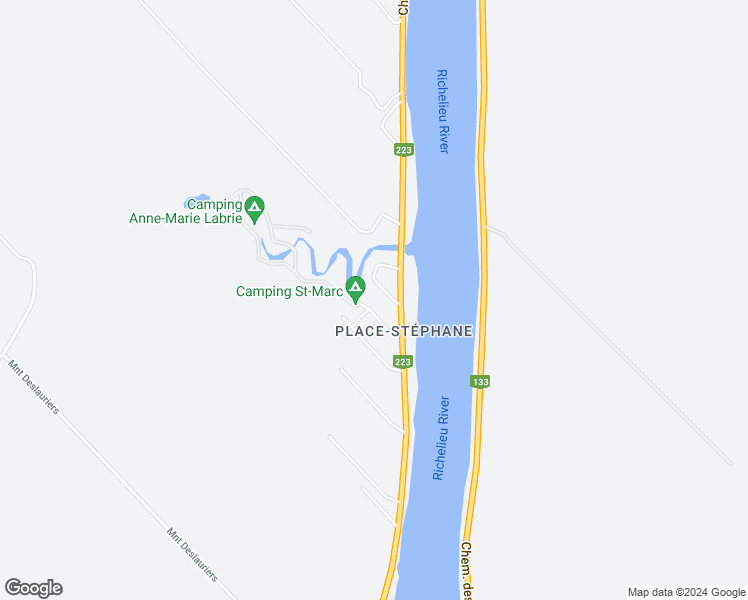 map of restaurants, bars, coffee shops, grocery stores, and more near 240 Rue des Terrasses in Saint-Marc-sur-Richelieu