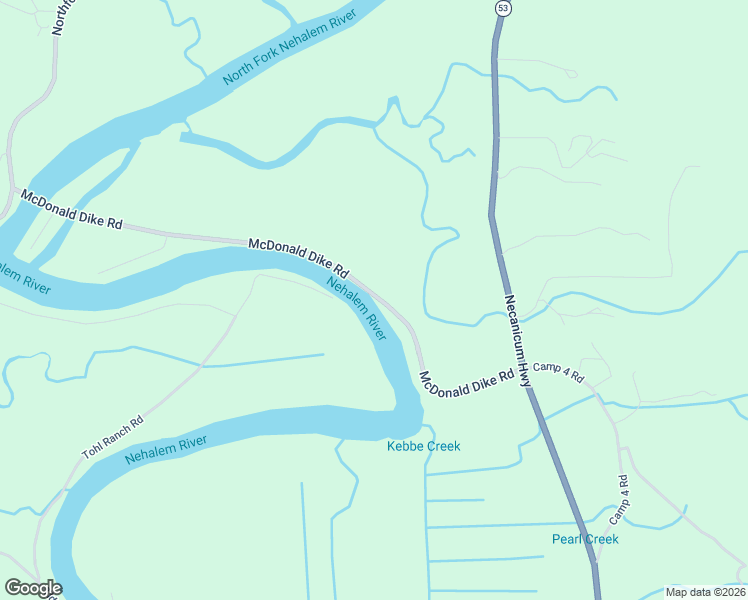 map of restaurants, bars, coffee shops, grocery stores, and more near 16245 McDonald Dike Road in Nehalem