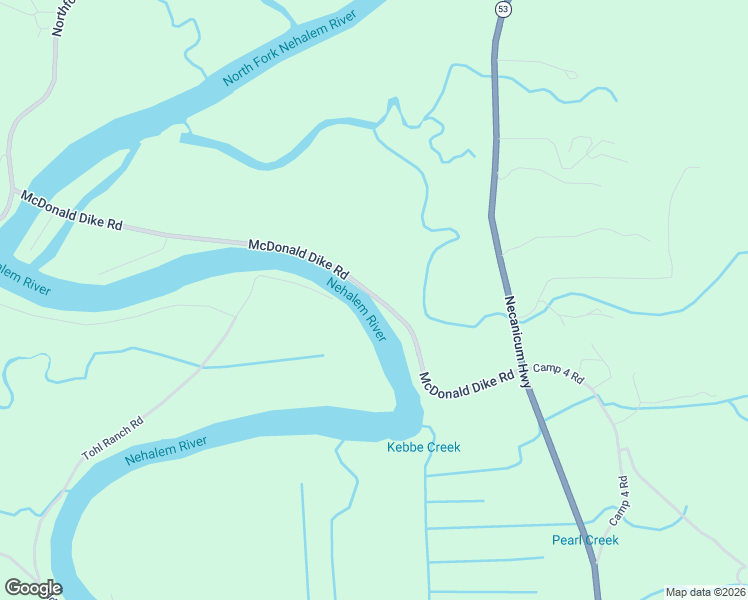 map of restaurants, bars, coffee shops, grocery stores, and more near 16245 McDonald Dike Road in Nehalem
