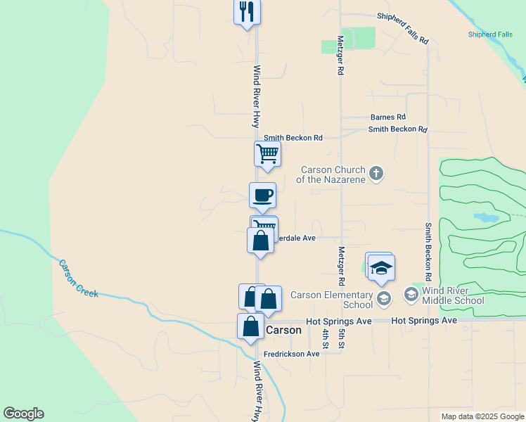 map of restaurants, bars, coffee shops, grocery stores, and more near 21 Plum Drive in Carson