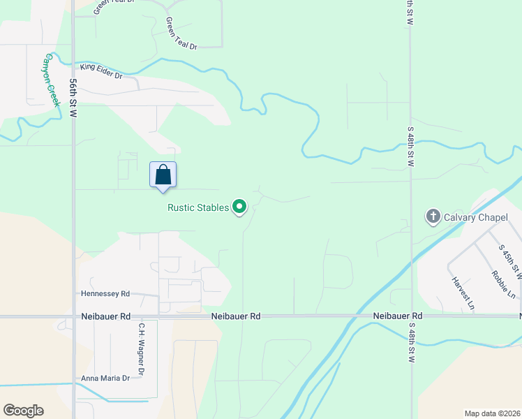 map of restaurants, bars, coffee shops, grocery stores, and more near 5195 Neibauer Road in Billings