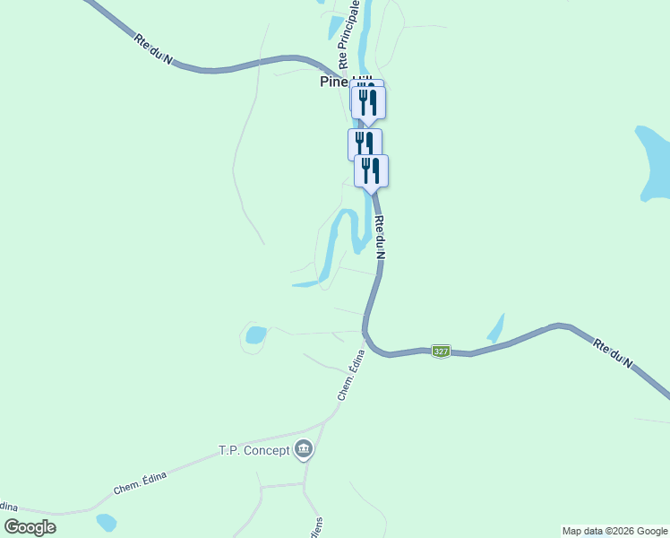 map of restaurants, bars, coffee shops, grocery stores, and more near 26 Chemin des Rives in Brownsburg