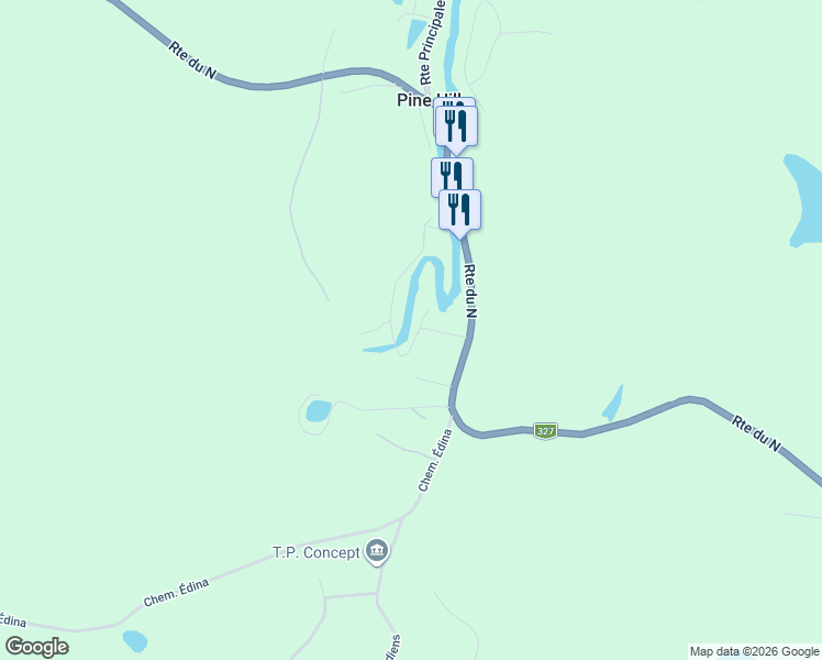 map of restaurants, bars, coffee shops, grocery stores, and more near 26 Chemin des Rives in Brownsburg