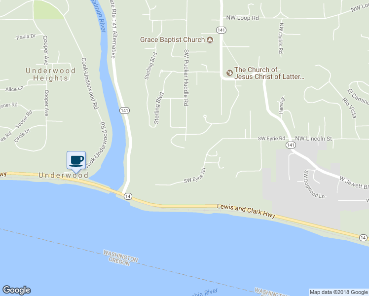 map of restaurants, bars, coffee shops, grocery stores, and more near 1170 Panorama Point Road in White Salmon