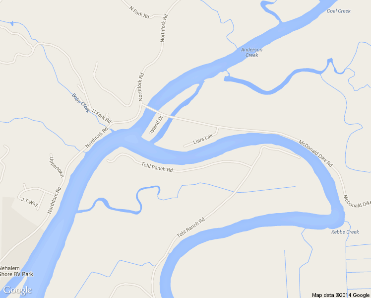 map of restaurants, bars, coffee shops, grocery stores, and more near 15515 Liars Lair in Nehalem