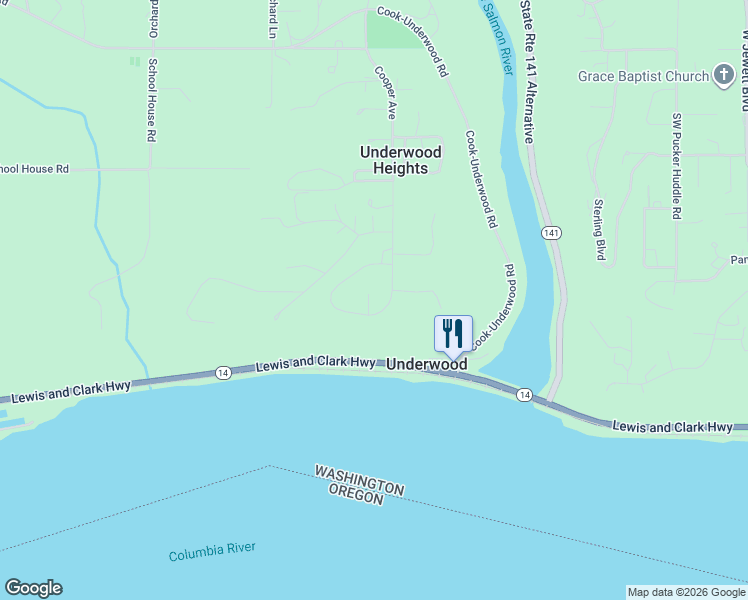 map of restaurants, bars, coffee shops, grocery stores, and more near 52 Circle Drive in Underwood