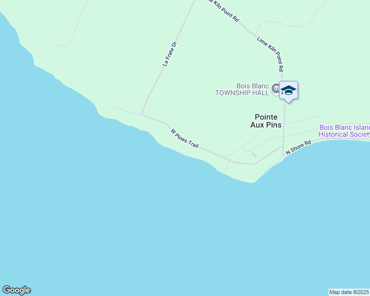 map of restaurants, bars, coffee shops, grocery stores, and more near 1424 West Pines Trail in Pointe Aux Pins