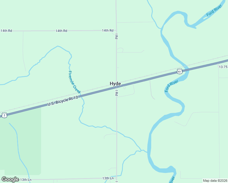 map of restaurants, bars, coffee shops, grocery stores, and more near 3271-3295 U.S. Route 2 in Escanaba