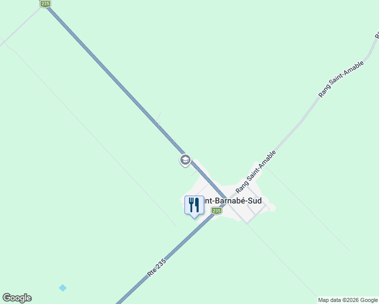 map of restaurants, bars, coffee shops, grocery stores, and more near 280 Rang de Michaudville in Saint-Barnabé-Sud