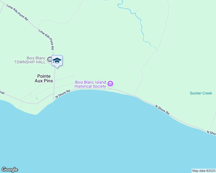 map of restaurants, bars, coffee shops, grocery stores, and more near 1030 West Huron Drive in Pointe Aux Pins