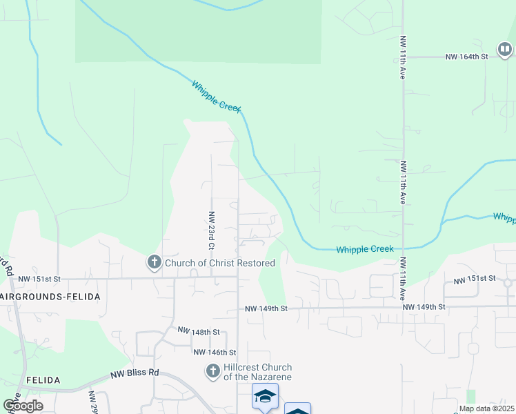 map of restaurants, bars, coffee shops, grocery stores, and more near 15425 Northwest 21st Avenue in Vancouver