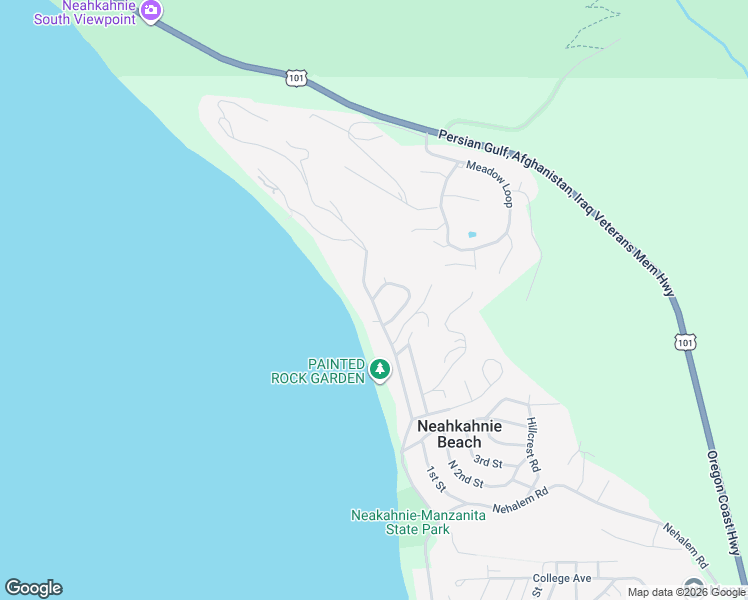 map of restaurants, bars, coffee shops, grocery stores, and more near 38070 Beulah Reed Road in Nehalem