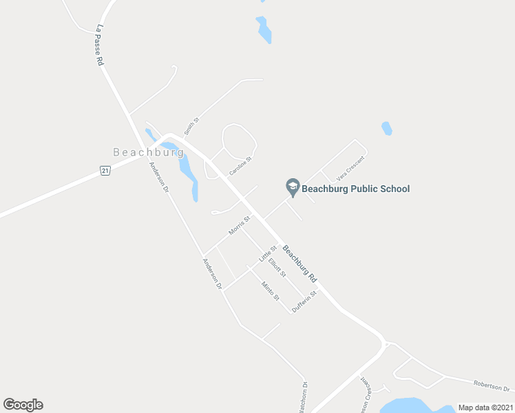 map of restaurants, bars, coffee shops, grocery stores, and more near 1782 Beachburg Road in Beachburg