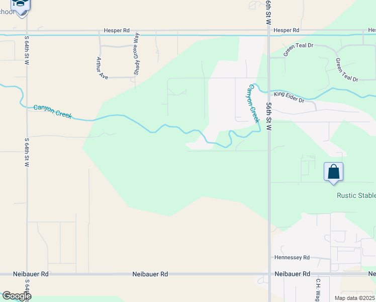 map of restaurants, bars, coffee shops, grocery stores, and more near 5998 Lazy Lane in Billings