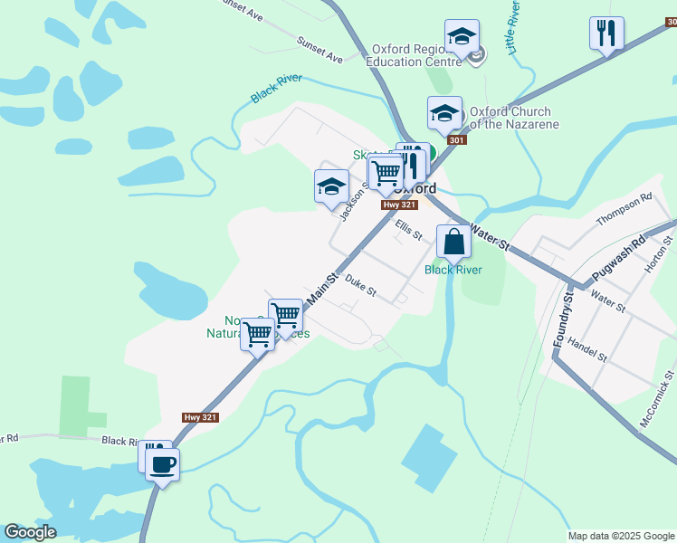 map of restaurants, bars, coffee shops, grocery stores, and more near in 
