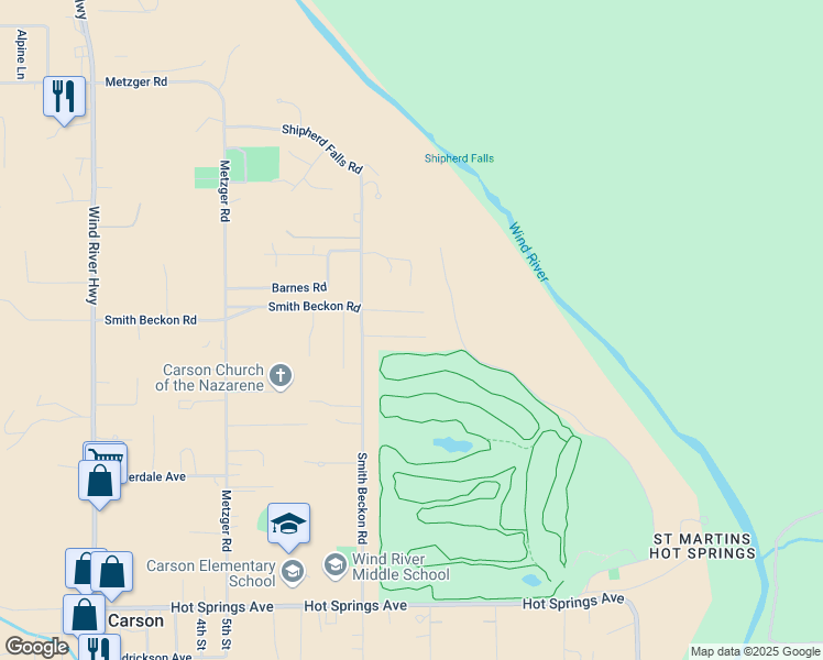 map of restaurants, bars, coffee shops, grocery stores, and more near 121 Dogwood Street in Carson