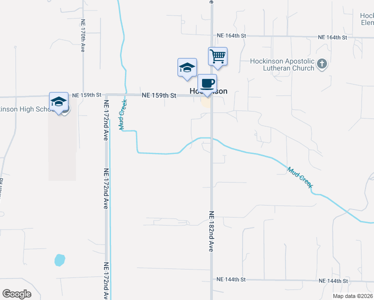 map of restaurants, bars, coffee shops, grocery stores, and more near 17901 Northeast 158th Street in Brush Prairie