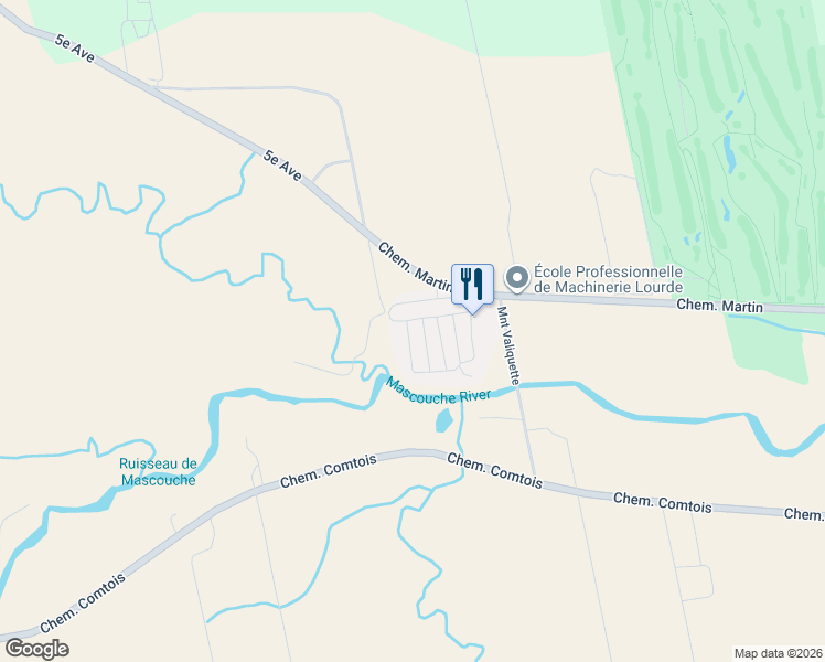 map of restaurants, bars, coffee shops, grocery stores, and more near 4 Rue du Baron in Terrebonne