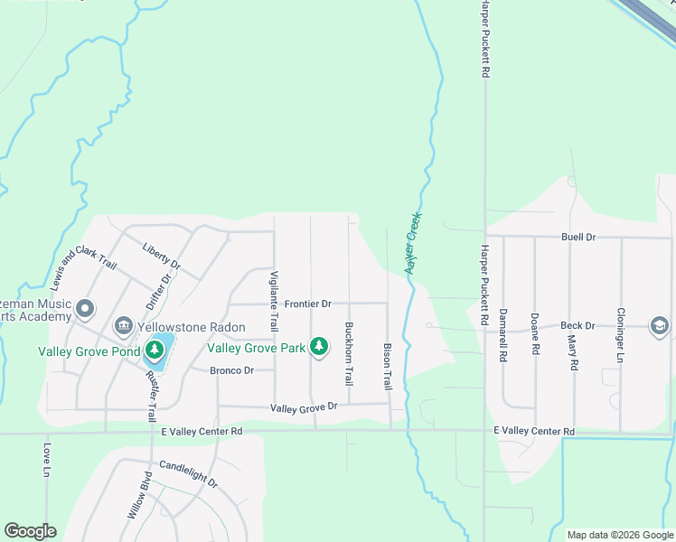 map of restaurants, bars, coffee shops, grocery stores, and more near 303 Buckhorn Trail in Bozeman