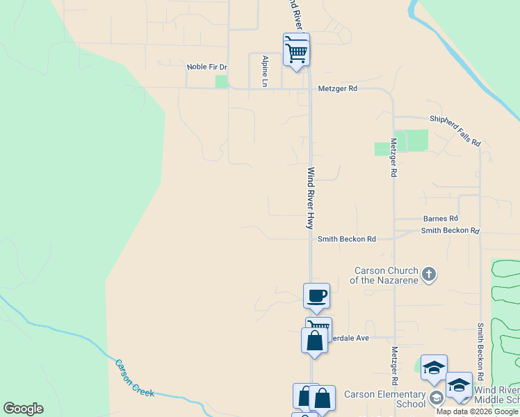 map of restaurants, bars, coffee shops, grocery stores, and more near 121 Fords Crossing Road in Carson