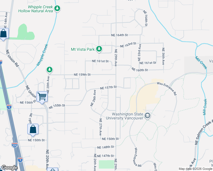 map of restaurants, bars, coffee shops, grocery stores, and more near 2716 NE 157th St in Vancouver