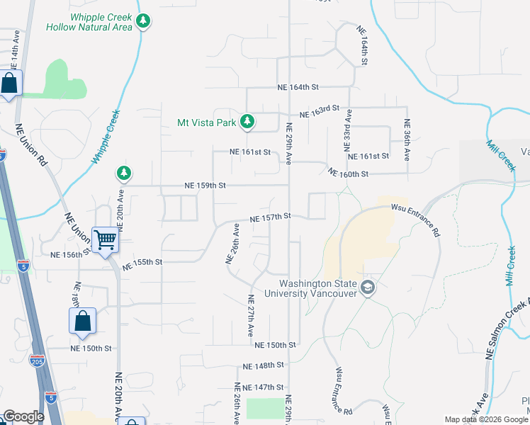 map of restaurants, bars, coffee shops, grocery stores, and more near 2716 NE 157th St in Vancouver