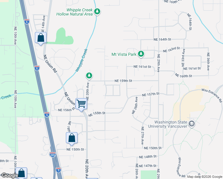 map of restaurants, bars, coffee shops, grocery stores, and more near 15712 Northeast 23rd Avenue in Vancouver