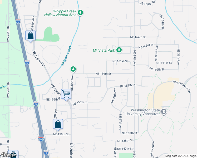 map of restaurants, bars, coffee shops, grocery stores, and more near 15705 Northeast 23rd Avenue in Vancouver
