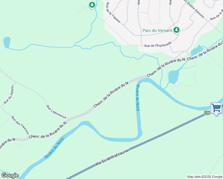 map of restaurants, bars, coffee shops, grocery stores, and more near 90 Chemin de la Rivière du Nord in Saint-Colomban