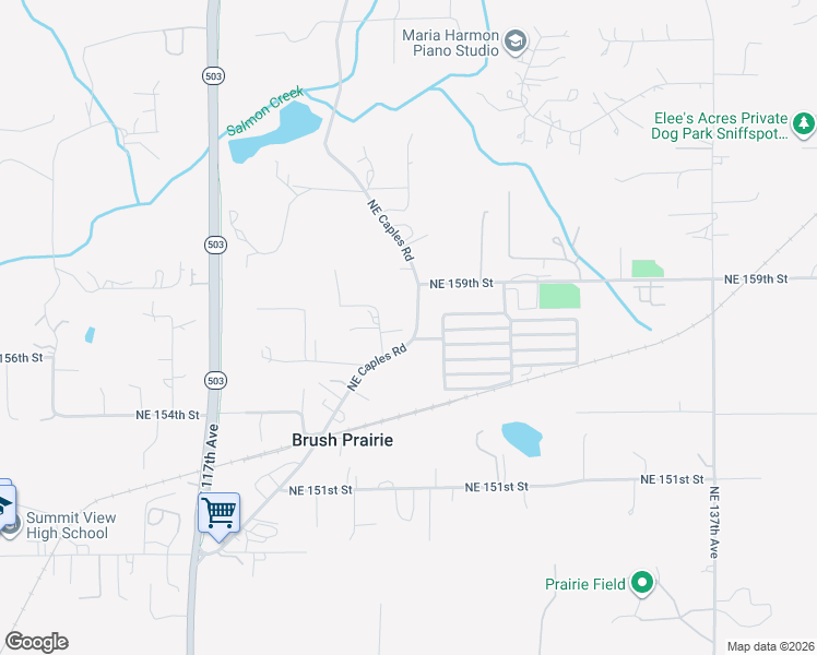 map of restaurants, bars, coffee shops, grocery stores, and more near 15814 Old State Highway 503 in Brush Prairie
