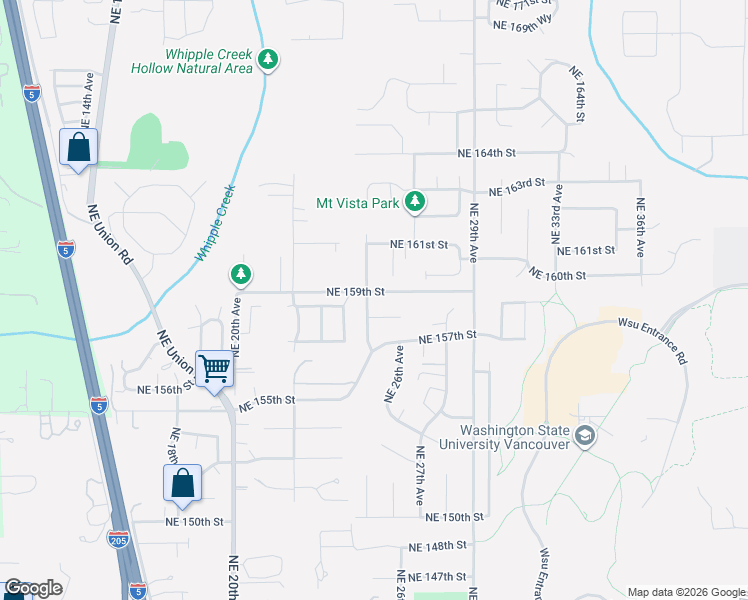 map of restaurants, bars, coffee shops, grocery stores, and more near 15813 Northeast 25th Avenue in Vancouver