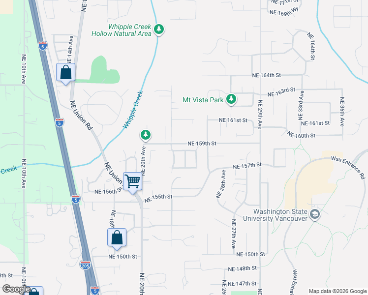 map of restaurants, bars, coffee shops, grocery stores, and more near 2216 Northeast 158th Street in Vancouver