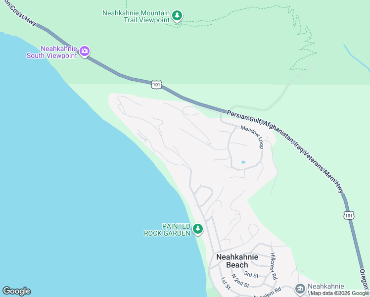 map of restaurants, bars, coffee shops, grocery stores, and more near 38295 Beulah Reed Road in Nehalem