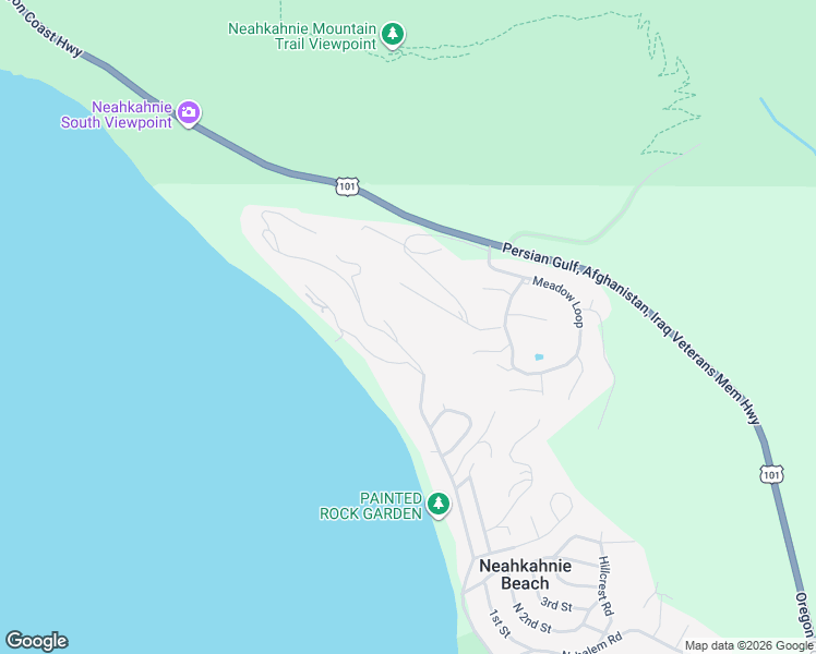 map of restaurants, bars, coffee shops, grocery stores, and more near 8250 Circle Drive in Nehalem