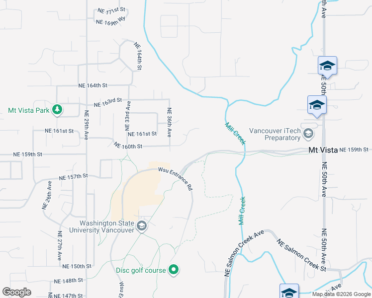 map of restaurants, bars, coffee shops, grocery stores, and more near 3707 Northeast 160th Street in Ridgefield