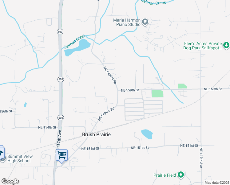 map of restaurants, bars, coffee shops, grocery stores, and more near 15814 Old State Highway 503 in Brush Prairie