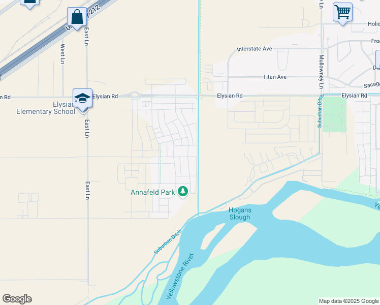 map of restaurants, bars, coffee shops, grocery stores, and more near 1753 Walter Creek Boulevard in Billings