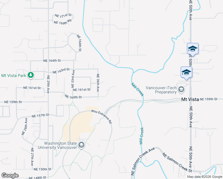 map of restaurants, bars, coffee shops, grocery stores, and more near 3805 Northeast 160th Street in Ridgefield