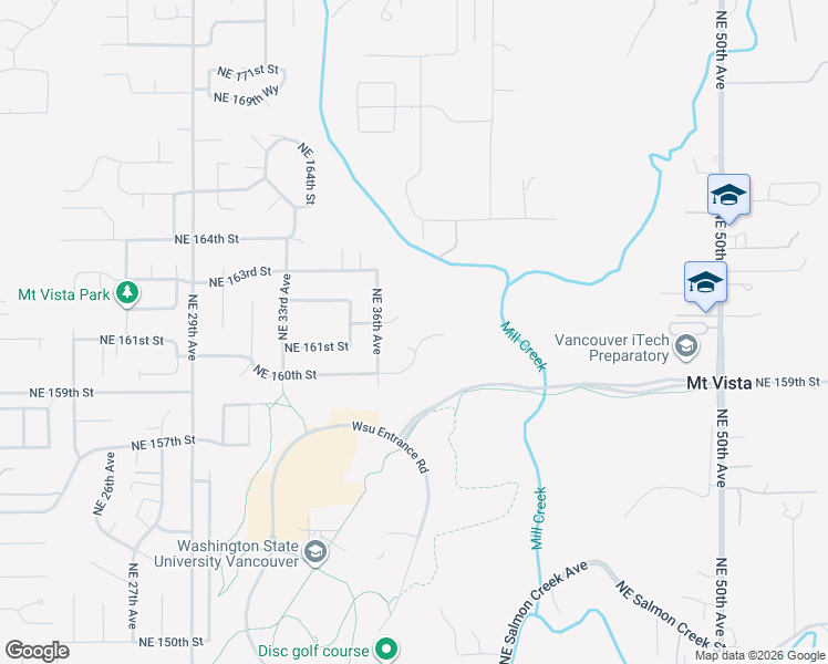 map of restaurants, bars, coffee shops, grocery stores, and more near 3800 NE 160th St in Ridgefield