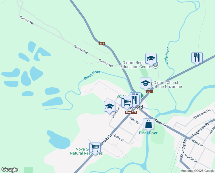 map of restaurants, bars, coffee shops, grocery stores, and more near 60 James Street in Oxford