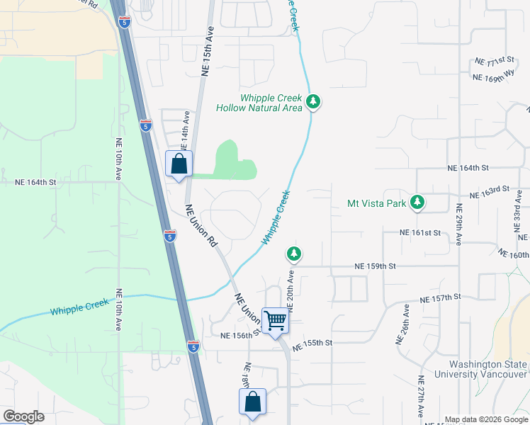 map of restaurants, bars, coffee shops, grocery stores, and more near 15917 Northeast Union Road in Ridgefield