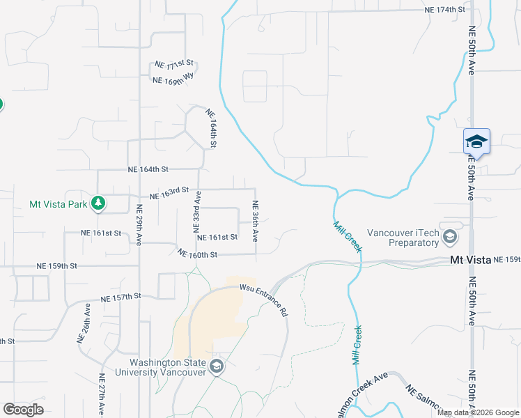 map of restaurants, bars, coffee shops, grocery stores, and more near 3517 Northeast 161st Way in Ridgefield