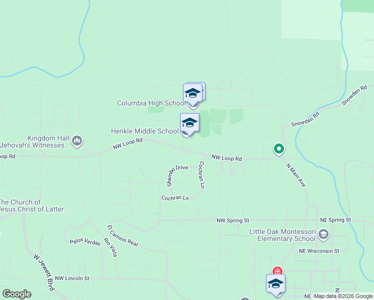 map of restaurants, bars, coffee shops, grocery stores, and more near 393 Northwest Loop Road in White Salmon