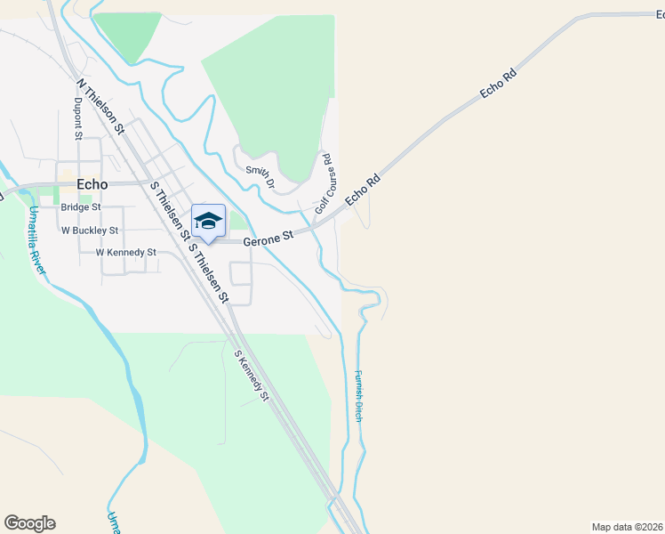 map of restaurants, bars, coffee shops, grocery stores, and more near 500 Fullerton Road in Echo