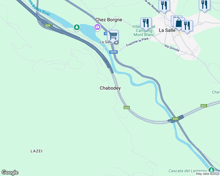 map of restaurants, bars, coffee shops, grocery stores, and more near in Chabodey